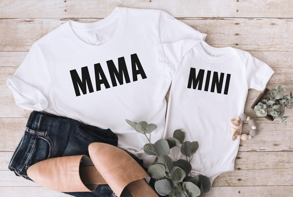 mama mini, mom and baby matching shirts, mama and me shirts, mother son shirts, mother daughter matching shirts
