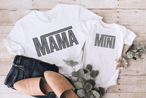 Mama Mini Checkered Matching Shirts
