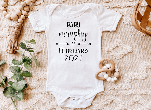Personalized Baby Announcement Infant Bodysuit