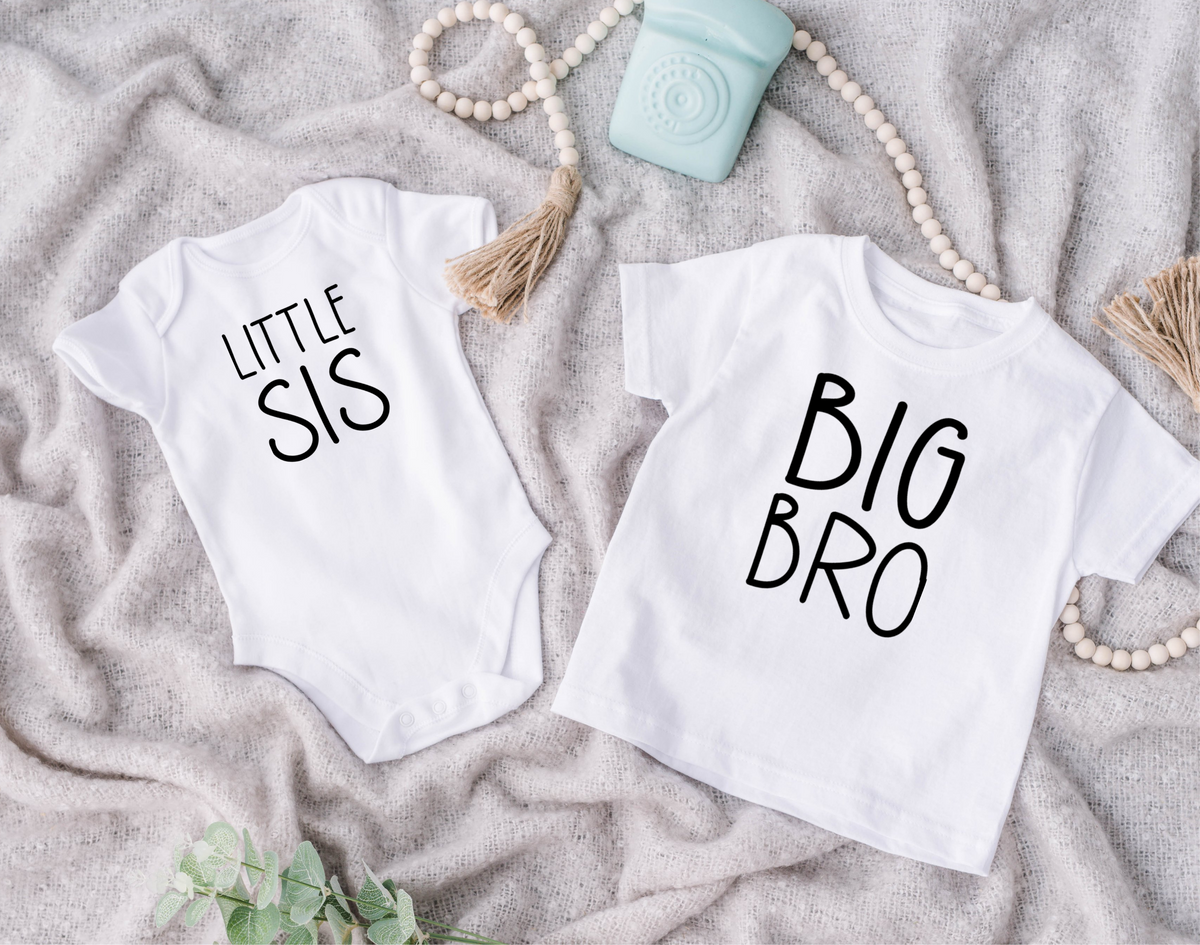 Big Bro, Little Bro, Big Sis, Little Sis New Baby Announcement Shirts –  Live Luv Craft Co