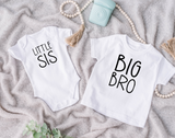 Big Bro, Little Bro, Big Sis, Little Sis New Baby Announcement Shirts