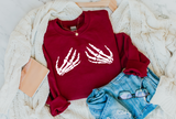 Skeleton Hands Crewneck Sweatshirt