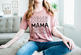 Distressed MAMA Stacked Tee Shirt