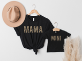 Cheetah Mama and Mini Shirt and Baby Bodysuit