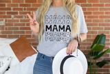 Distressed MAMA Stacked Tee Shirt
