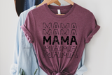 Distressed MAMA Stacked Tee Shirt