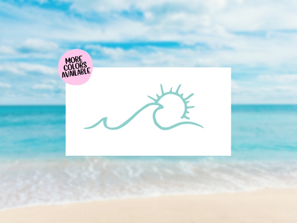 Sun and Wave Vinyl Decal