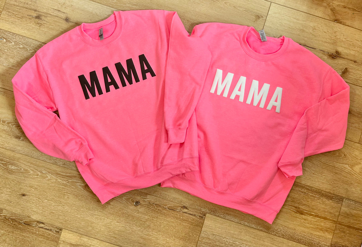 Baseball Puff Vinyl MOM tee, sweatshirt, or hoodie • any name