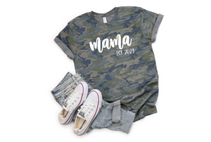 Camo Mama Established Year Shirt