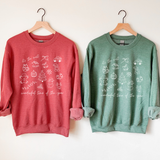 Minimalist Christmas Doodles Sweatshirt