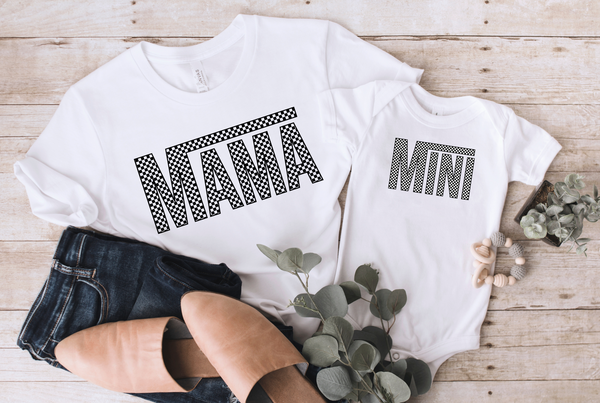 Mama Mini Checkered Matching Shirts – Live Luv Craft Co