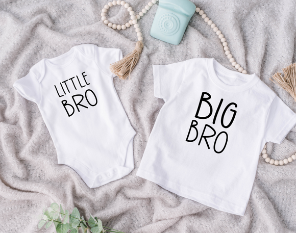 Big Bro, Little Bro, Big Sis, Little Sis New Baby Announcement Shirts