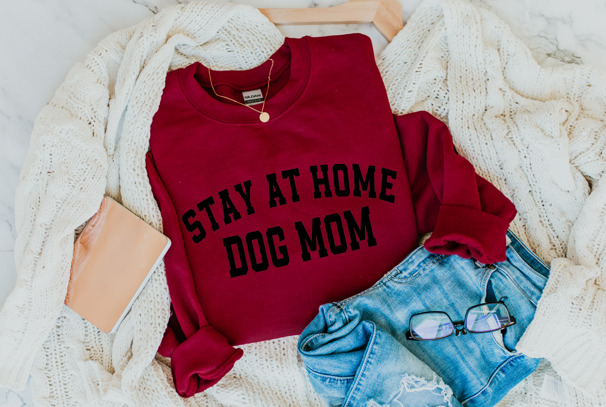 Dog mom top crewneck sweatshirt