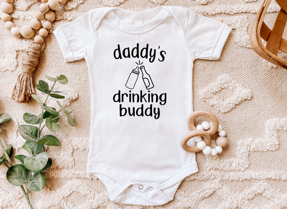 Daddy's Drinking Buddy Baby Bodysuit