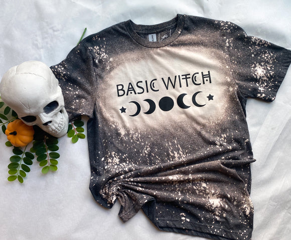 Basic Witch Hand Bleached Tee Shirt