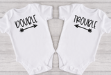 Double Trouble Twin Baby Bodysuits/Toddler Tees